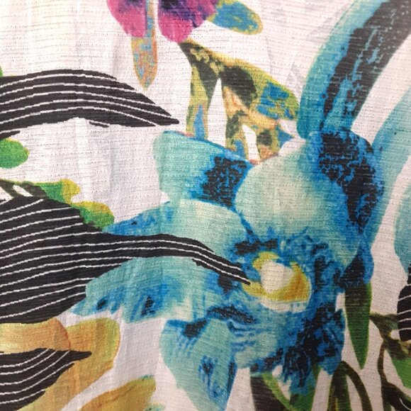 Elysee 26 Blouse Sz M Pullover Sequins Mesh Lace Peasant Boho Hippie 3/4 Sleeve - Picture 7 of 12